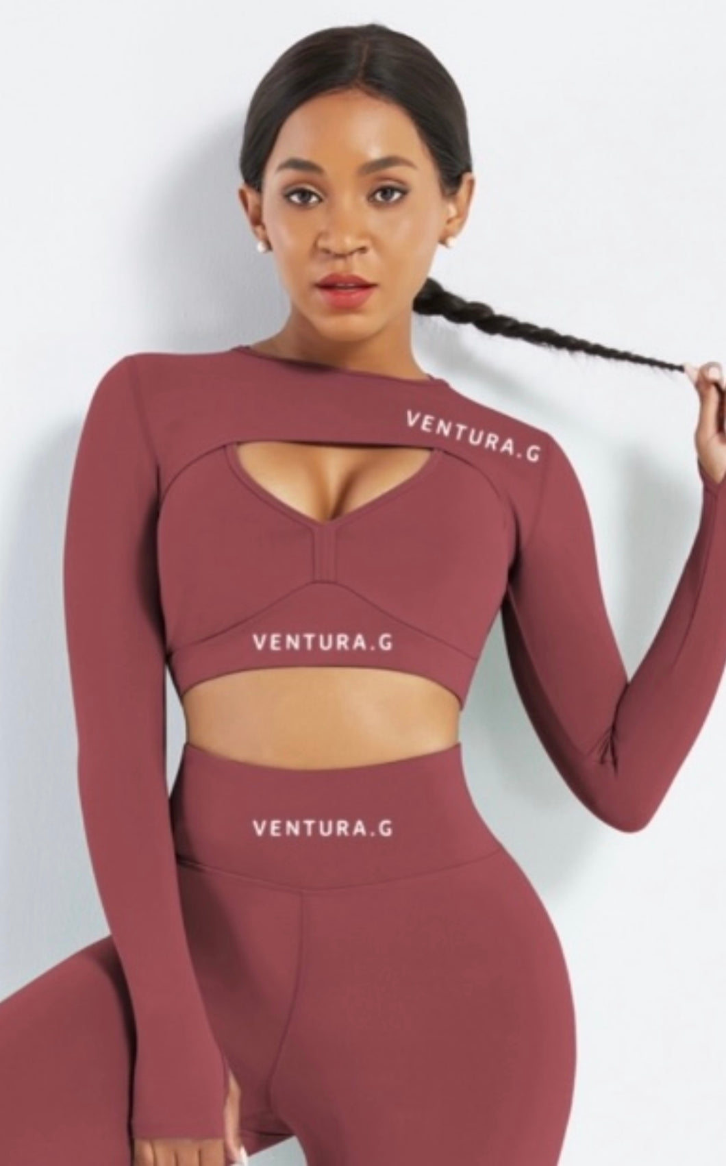 TAN 3 PIECE YOGA SET