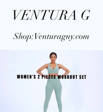 Load image into Gallery viewer, 2 PIECE YOGA SET &quot;AQUA&quot;
